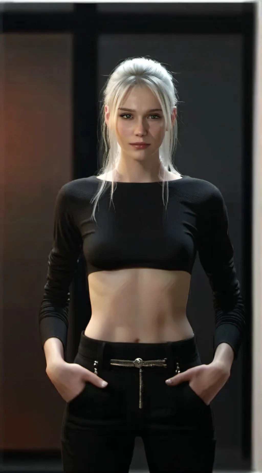 ai character: Amber background