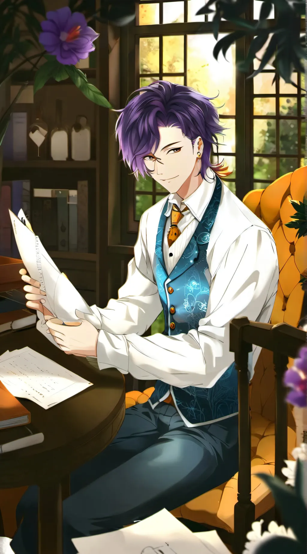 ai character: Chaz  background