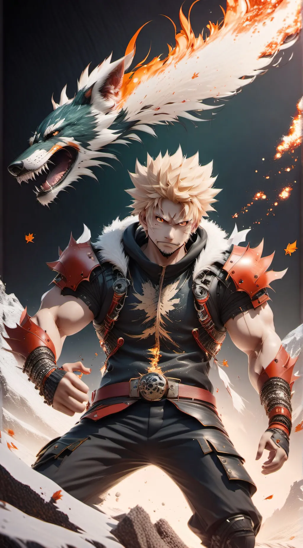 ai character: Katuki bakugou  background