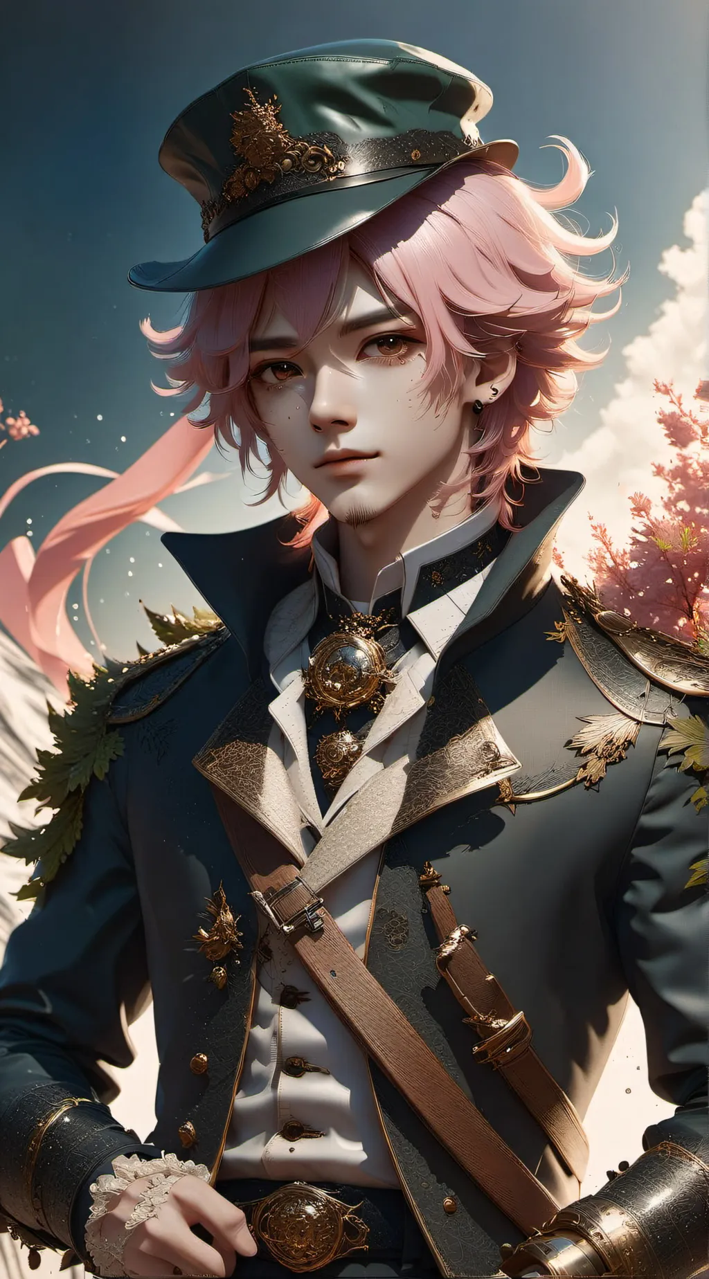 ai character: soldier piggy background