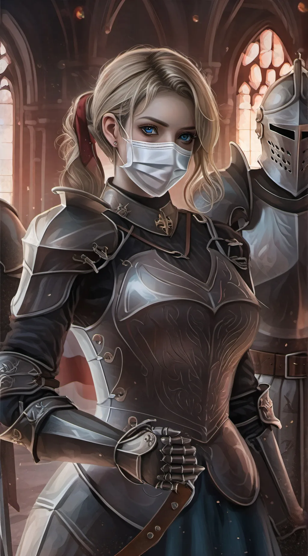 ai character: knight doctor  background