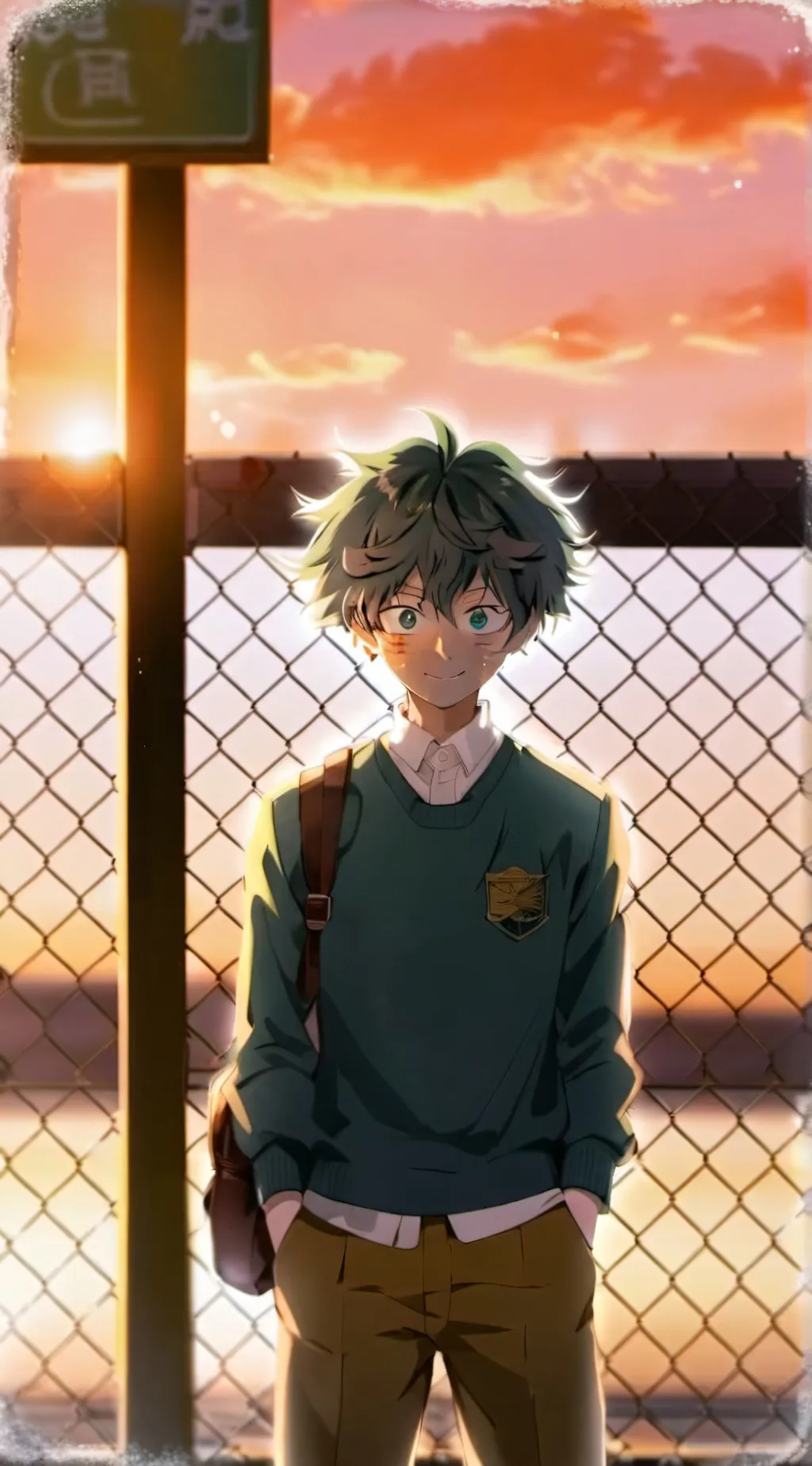 ai character: Middle School Deku background