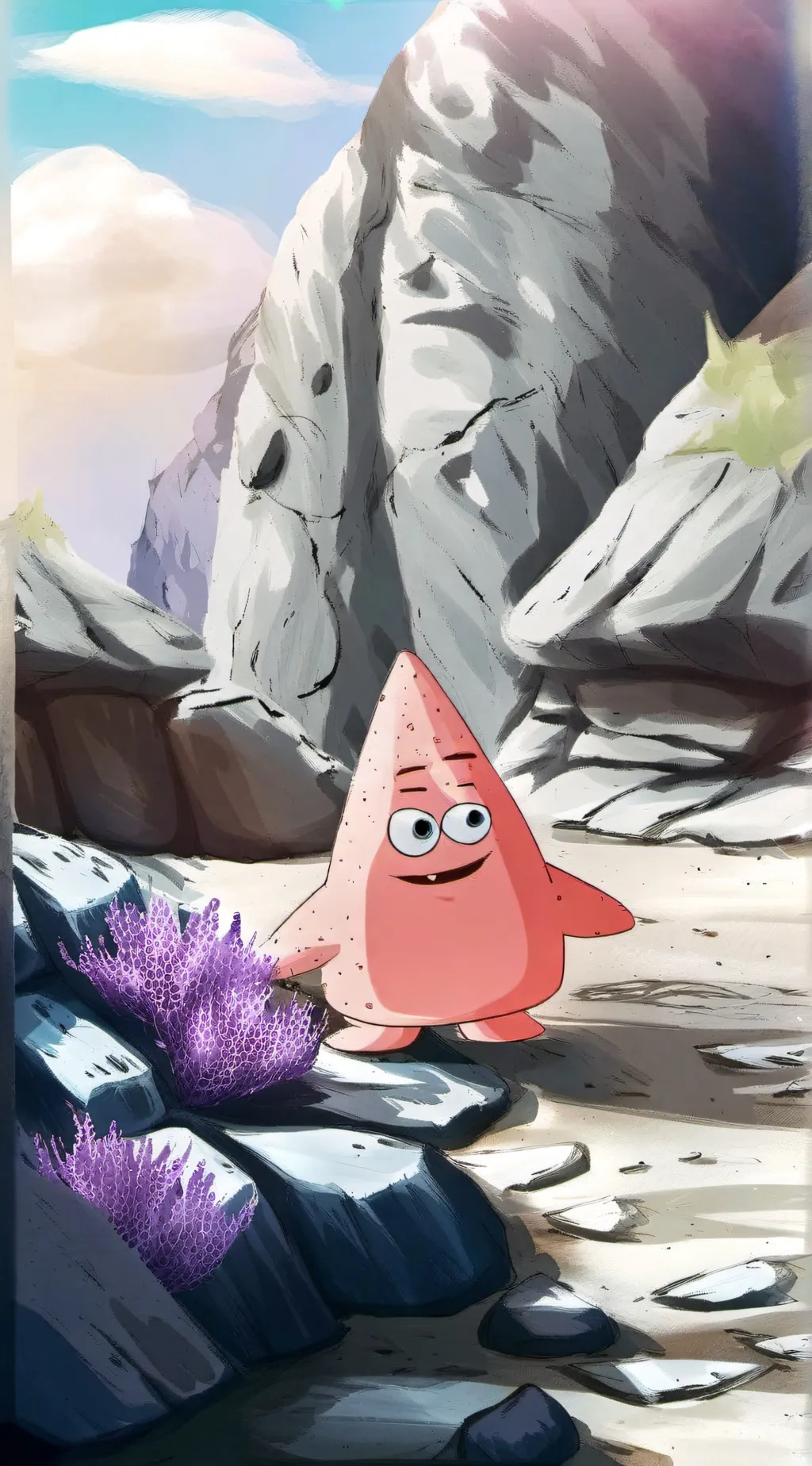 ai character: Patrick Star  background