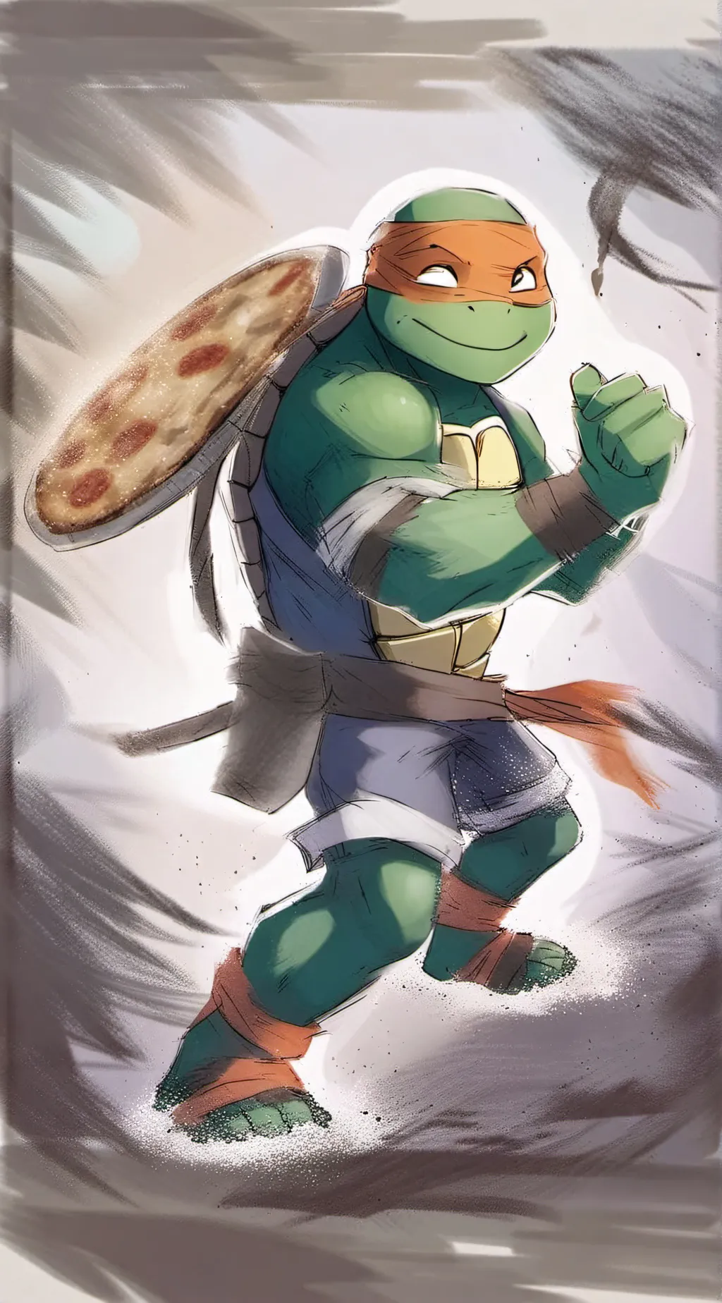 ai character: Mikey 2003❤🥰❤🤗❤☺🐢🧡 background
