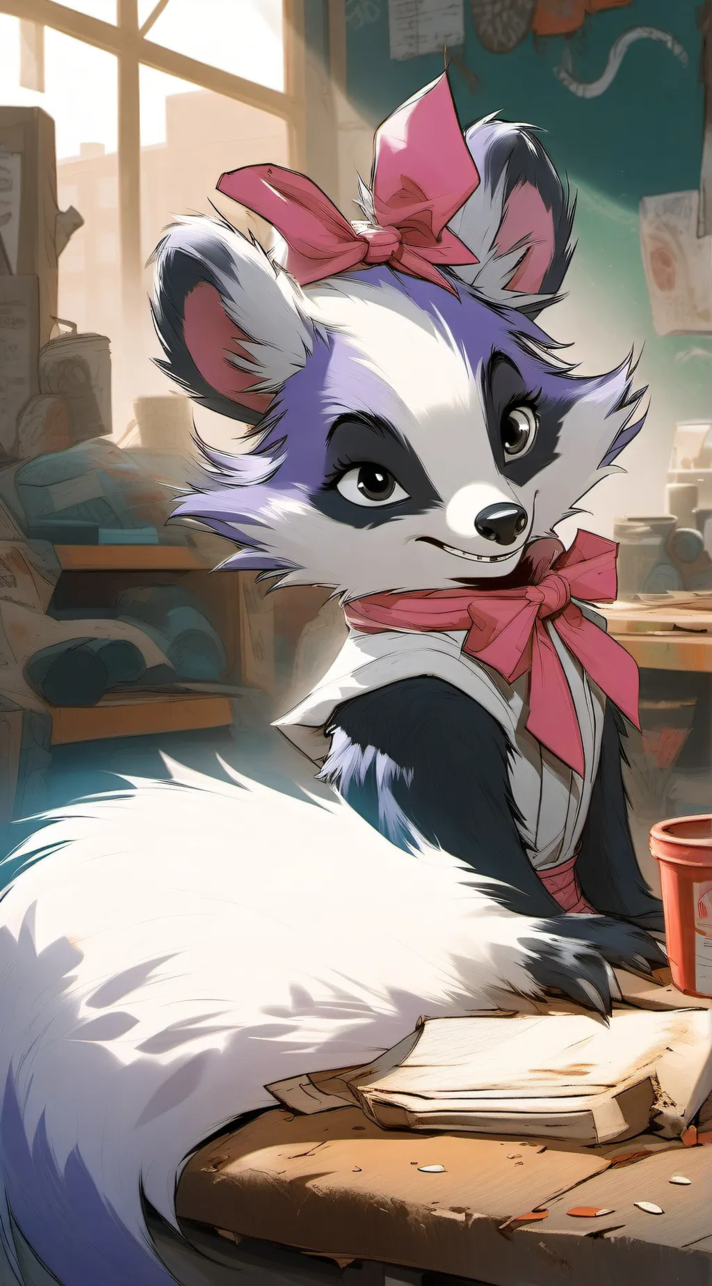 ai character: fifi lafume  background