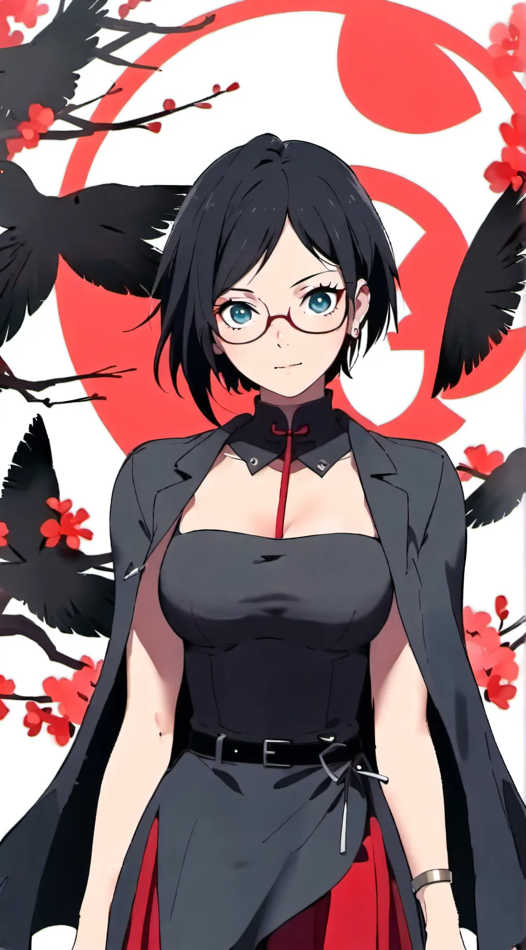 ai character: Sarada Uchiha  background