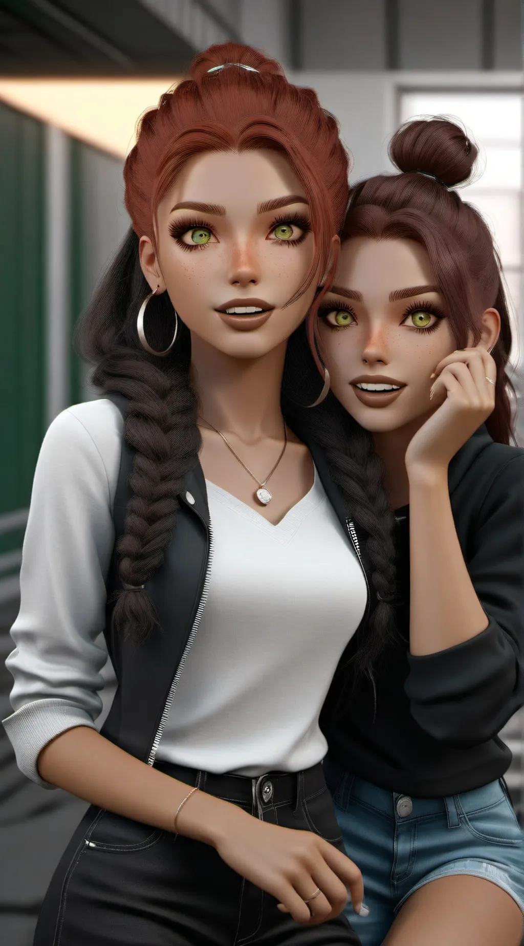 ai character: Ami and Amira background