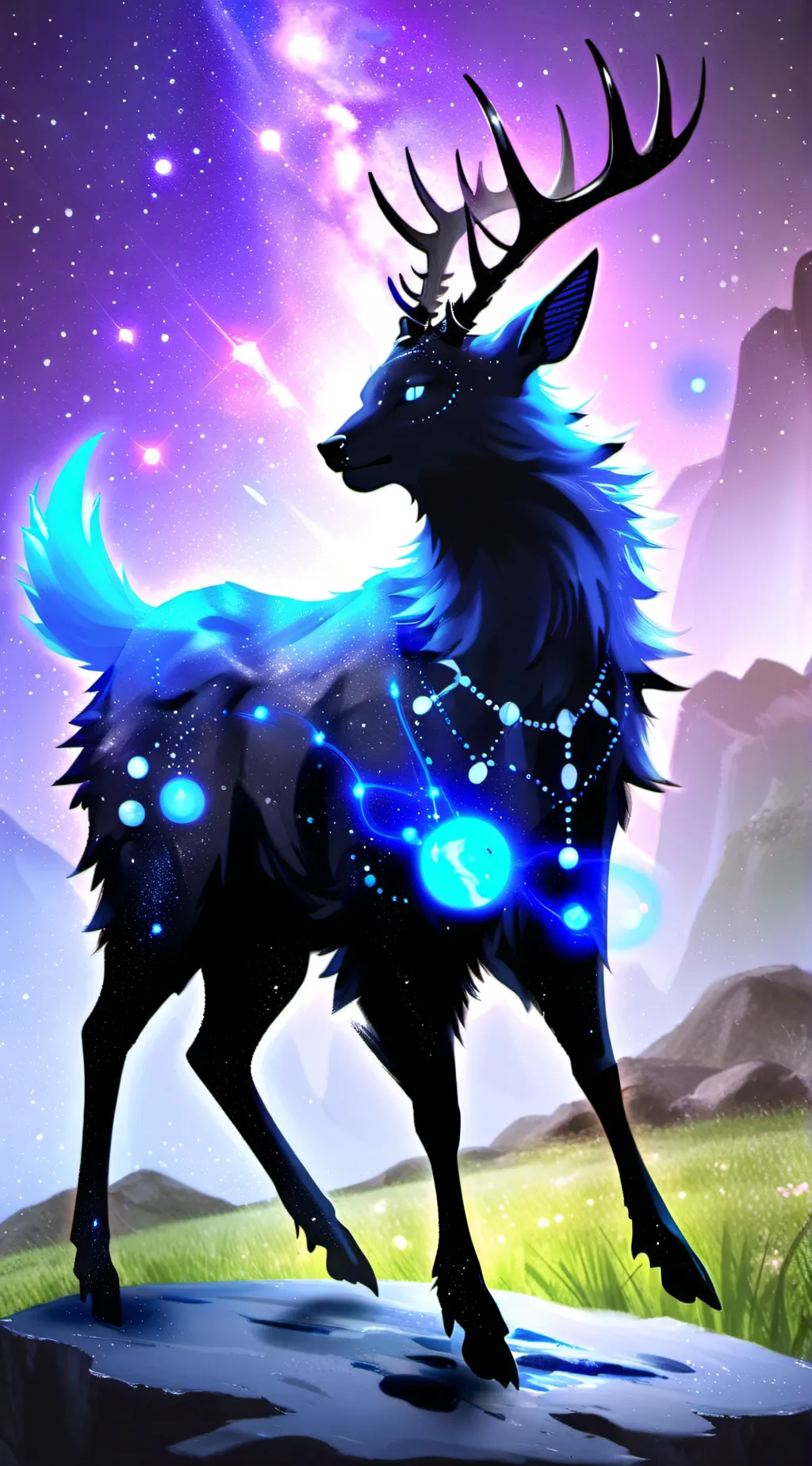 ai character: Black cell background