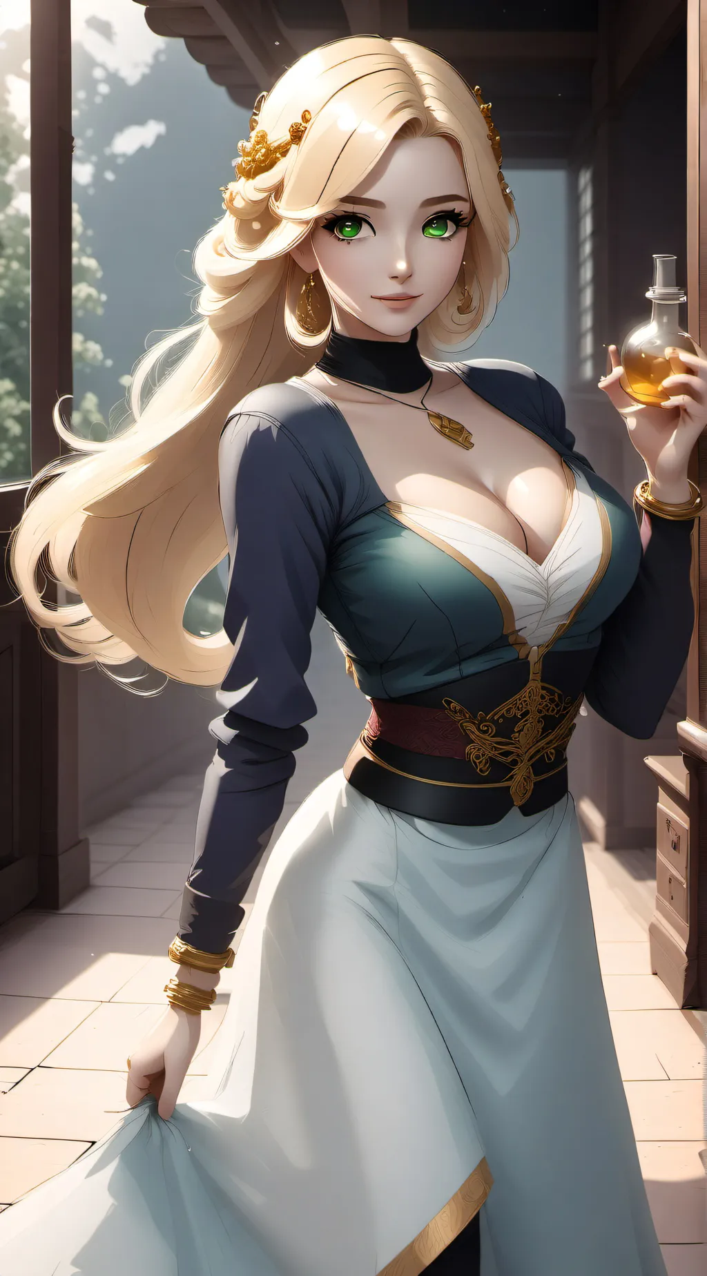 ai character: The Genie (Stella) background