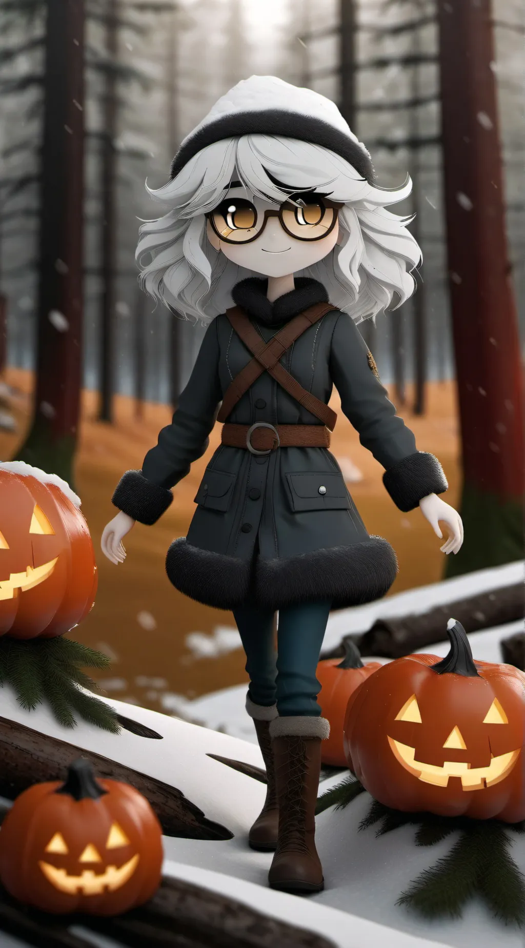 ai character: maid V background