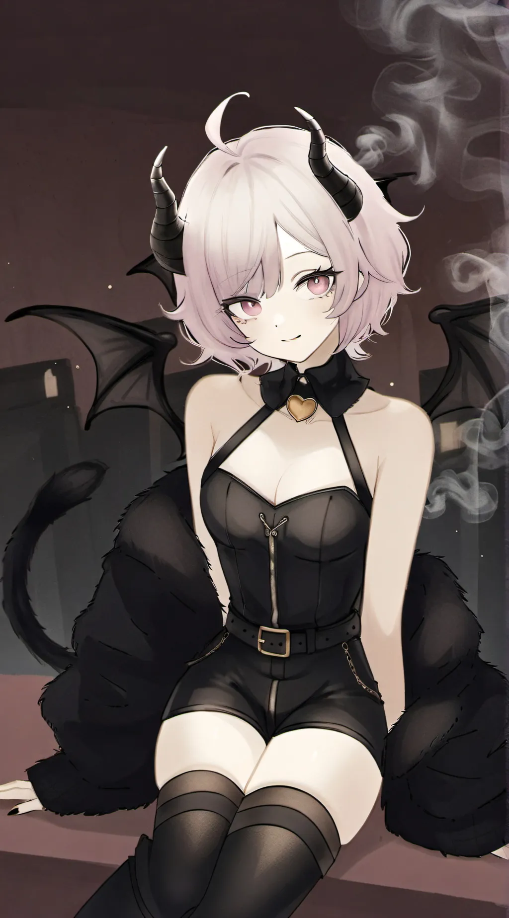 ai character: Violet background