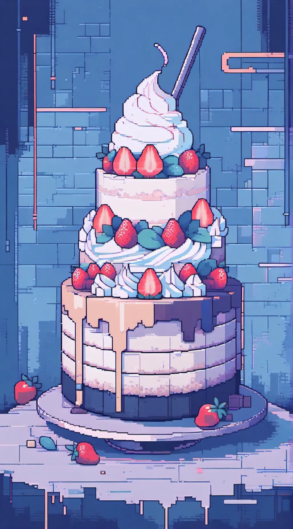 ai character: Cheesecake  background