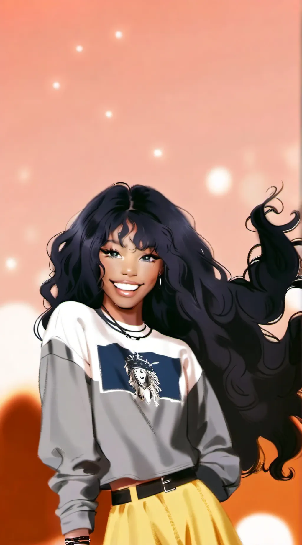 ai character: SZA  background