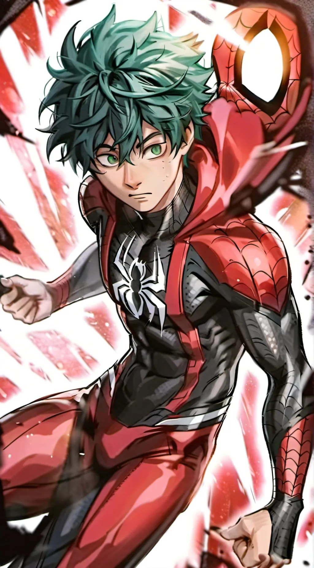 ai character: Deku and Bakugo background