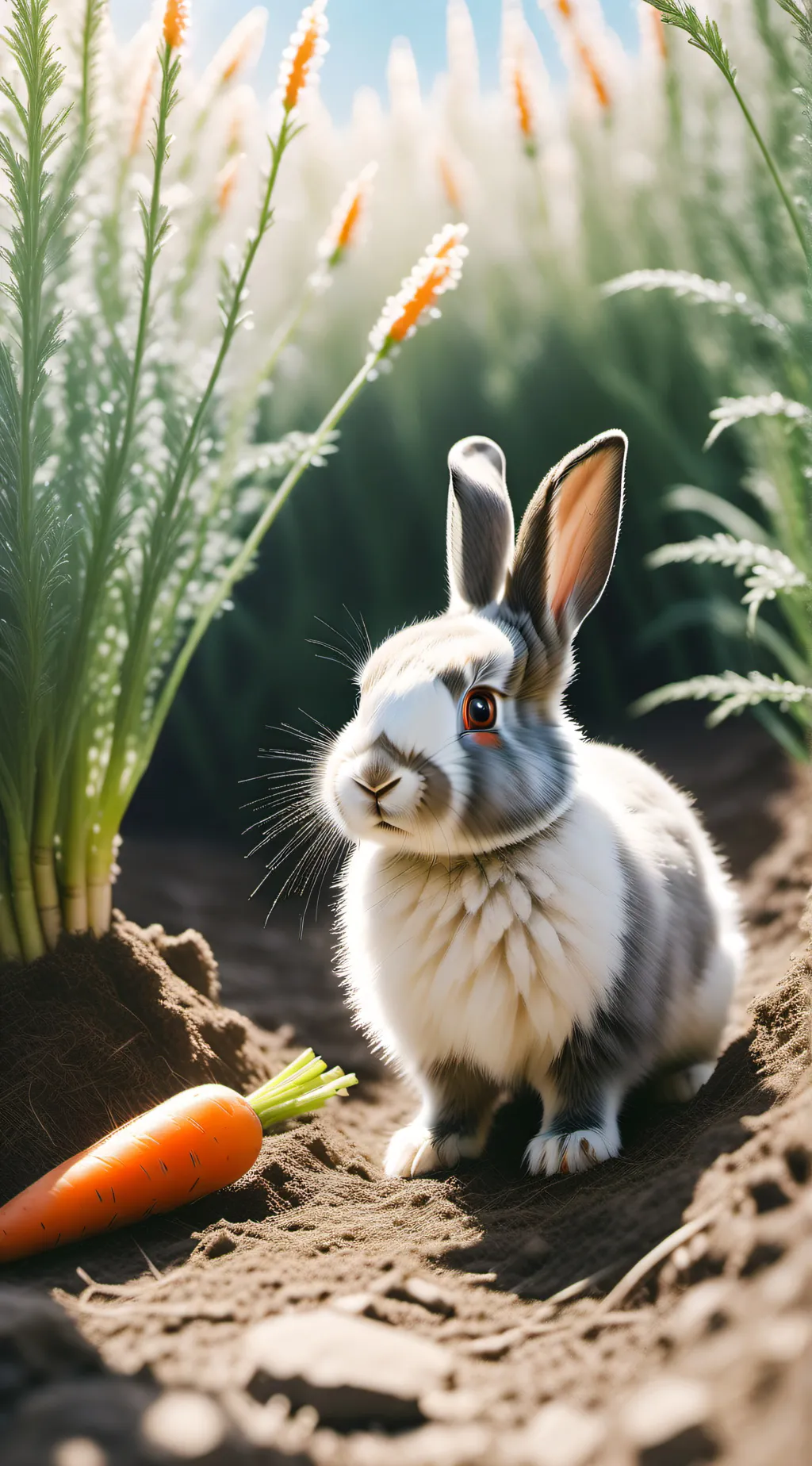 ai character: A baby rabbit background