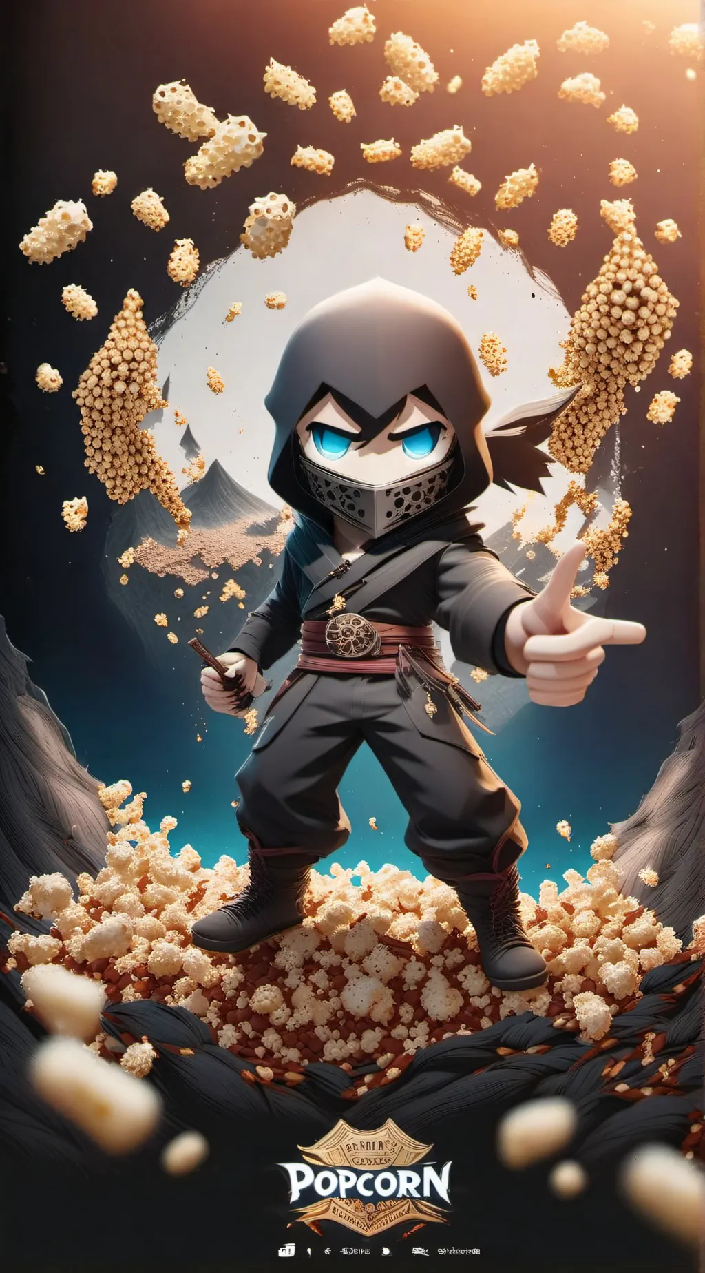 ai character: Popcorn Ninja background