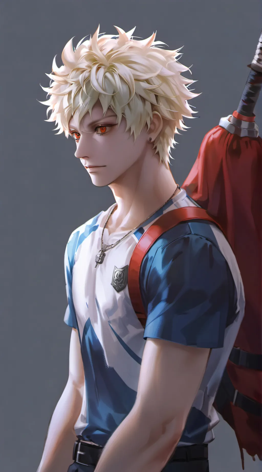 ai character: Katzuki bakugou  background