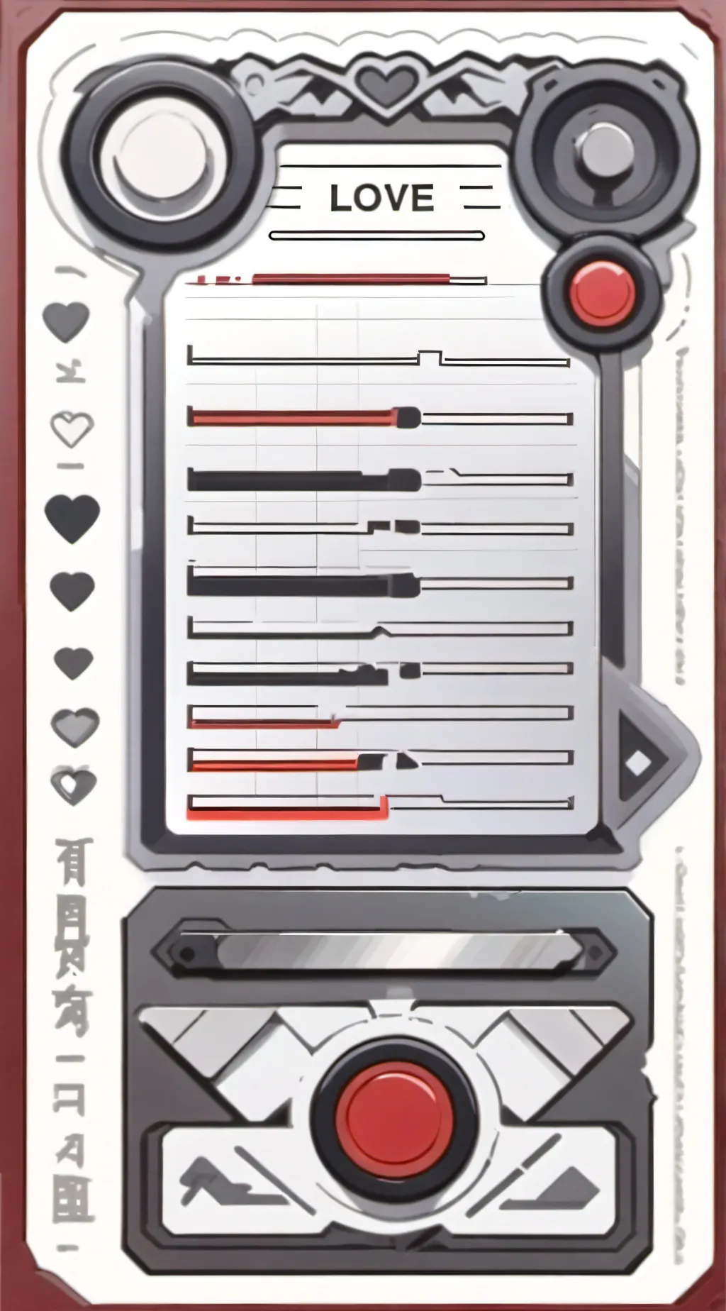 ai character: love meter background