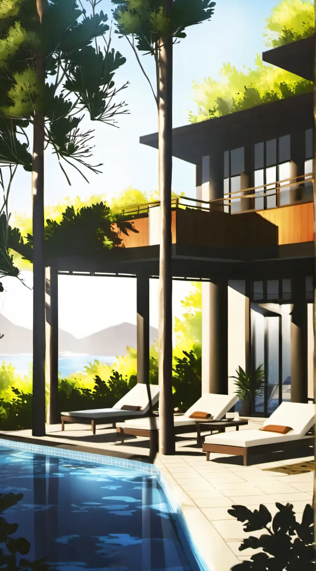 ai character: A special vacation background