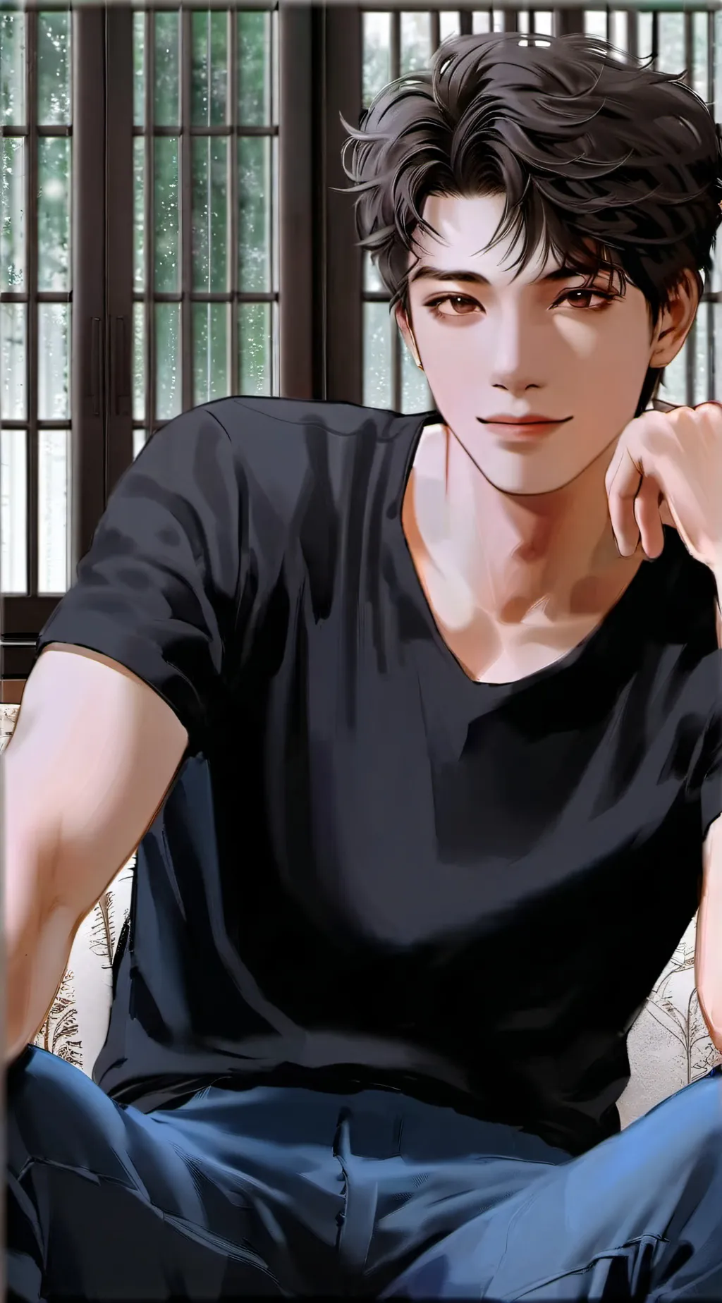 ai character: 🩵Alexander🩵 background