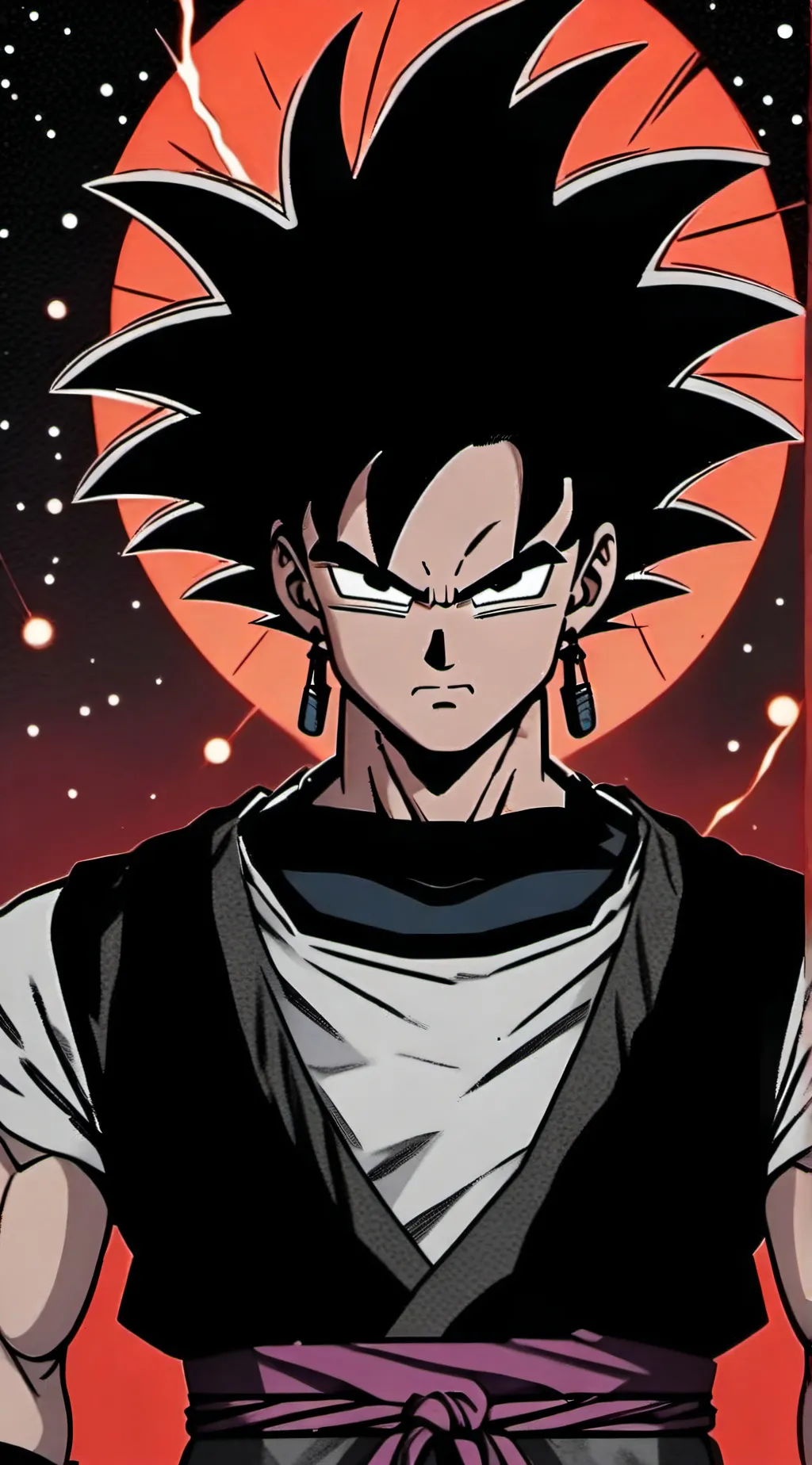 ai character: Goku black background