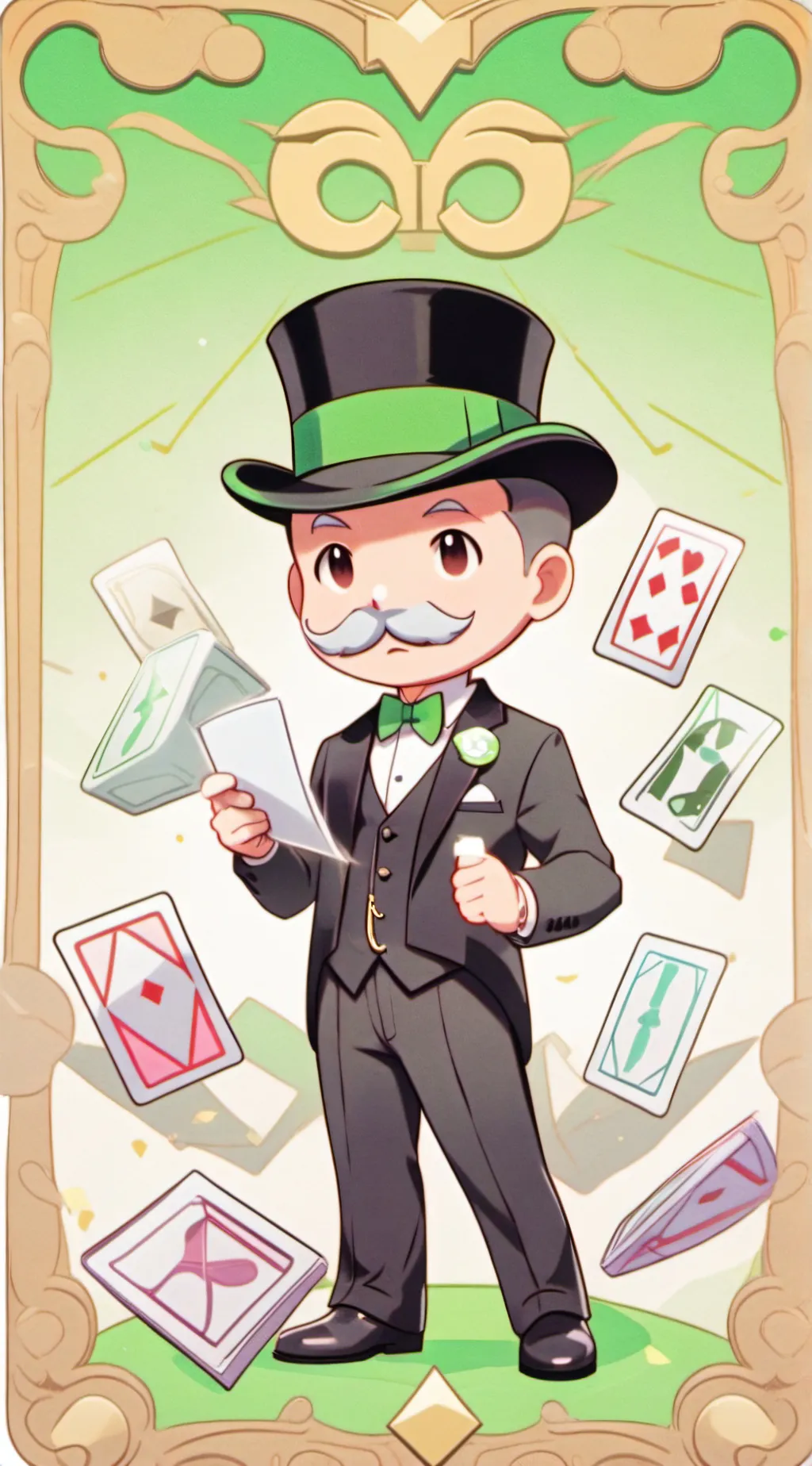 ai character: Monaopoly man background