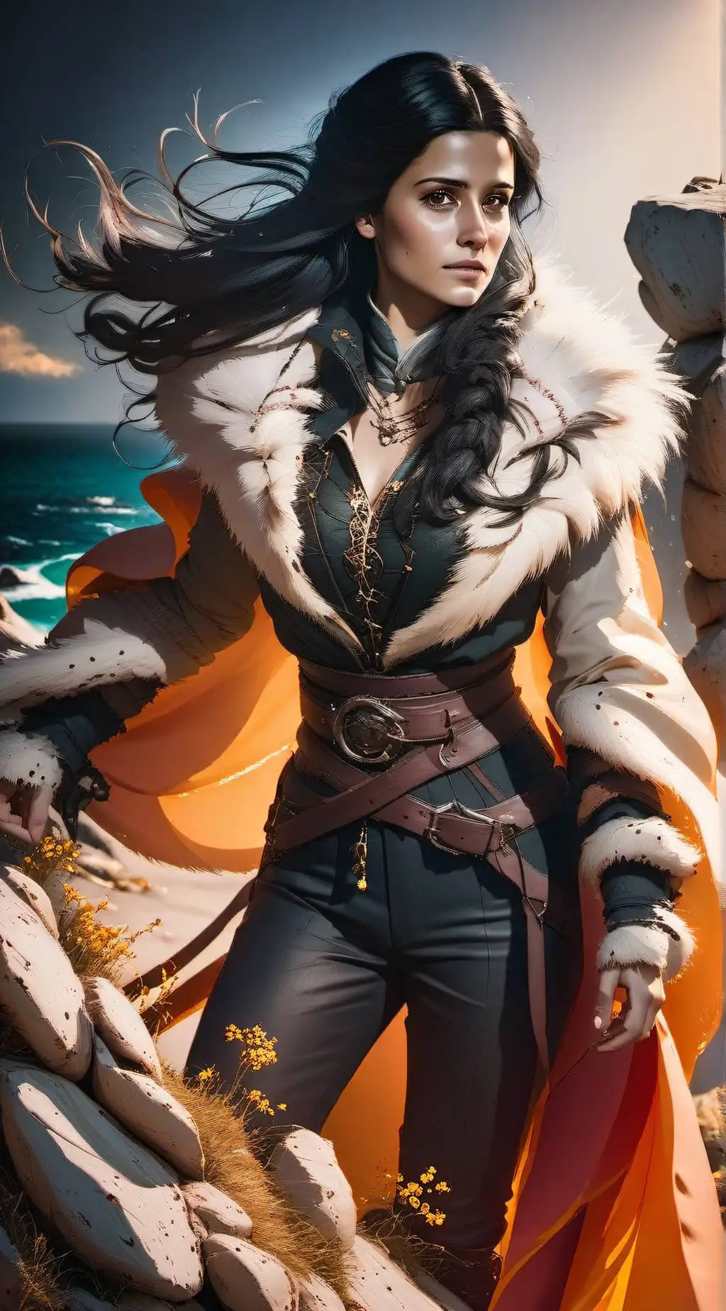 ai character: YenneferVengerberg background