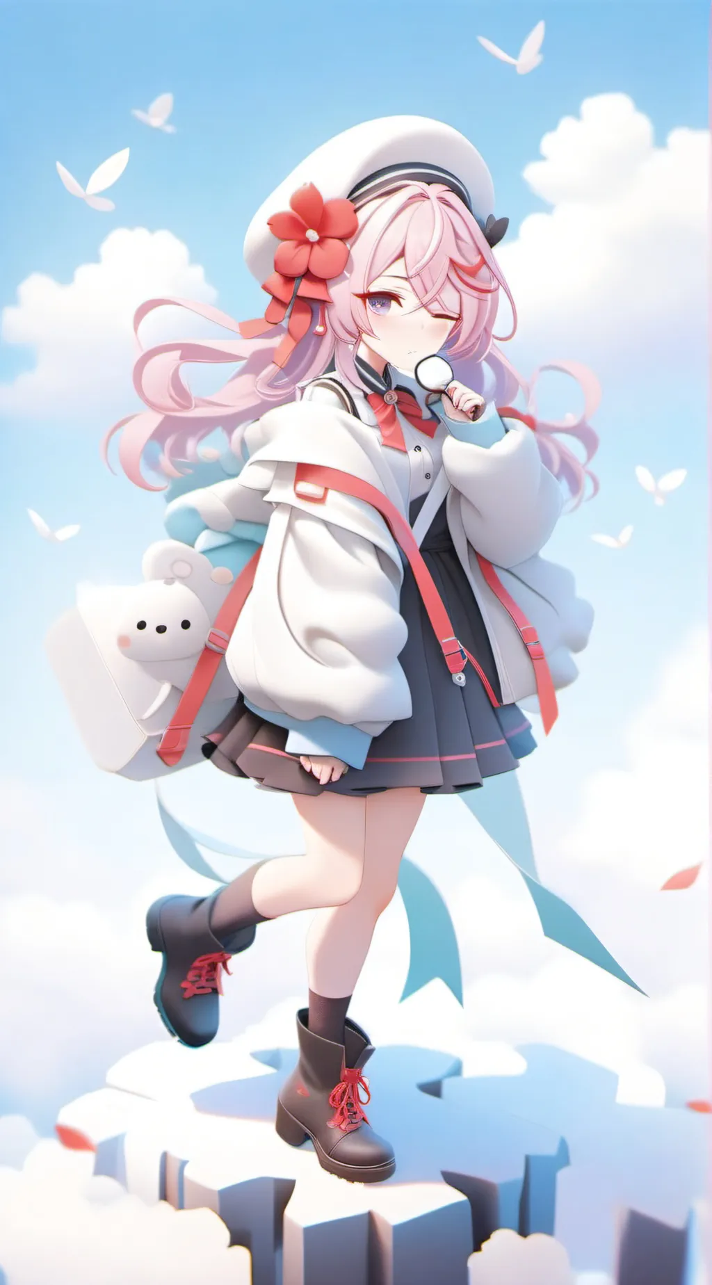 ai character: Peachy springs background