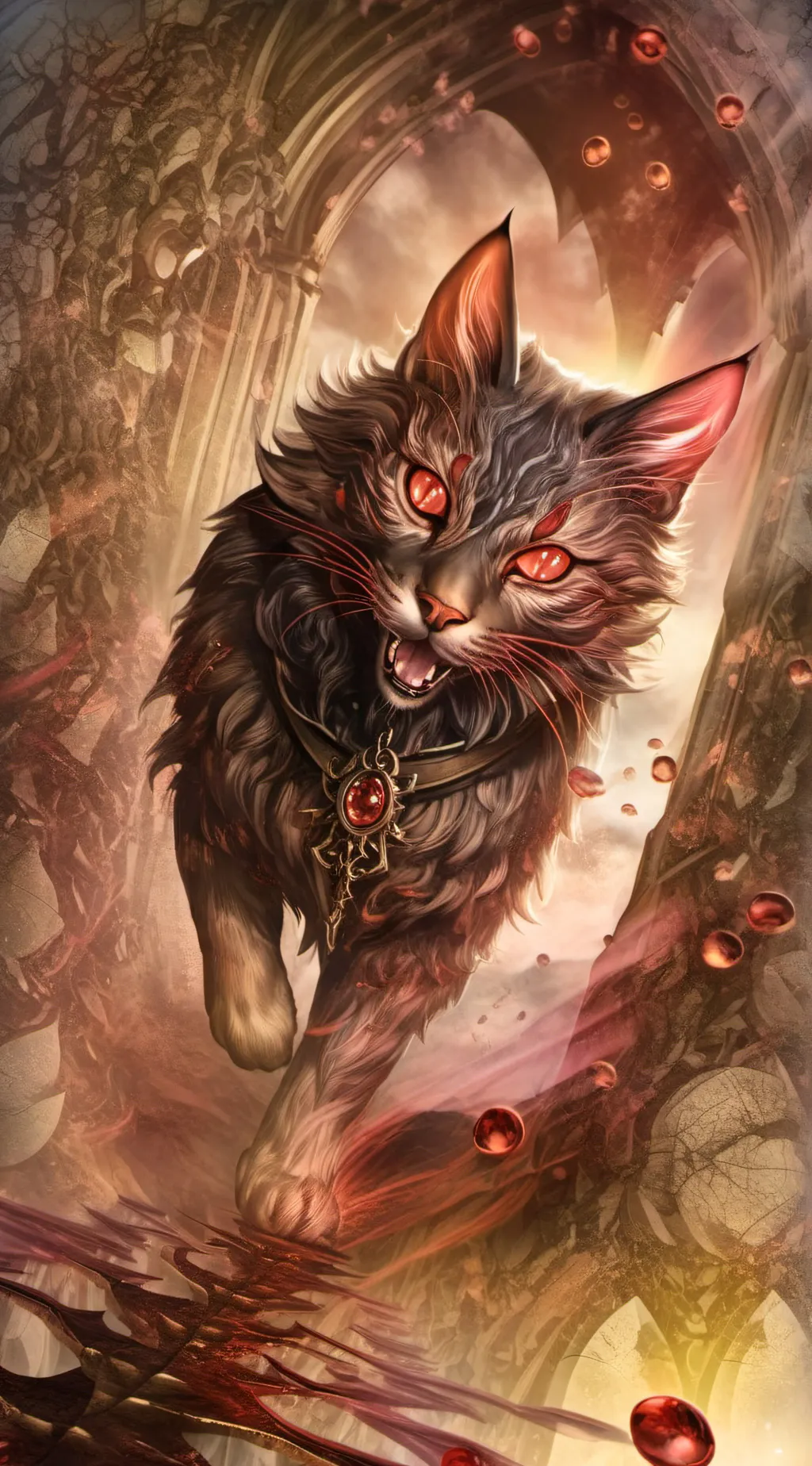 ai character: Skinwalker Cat background