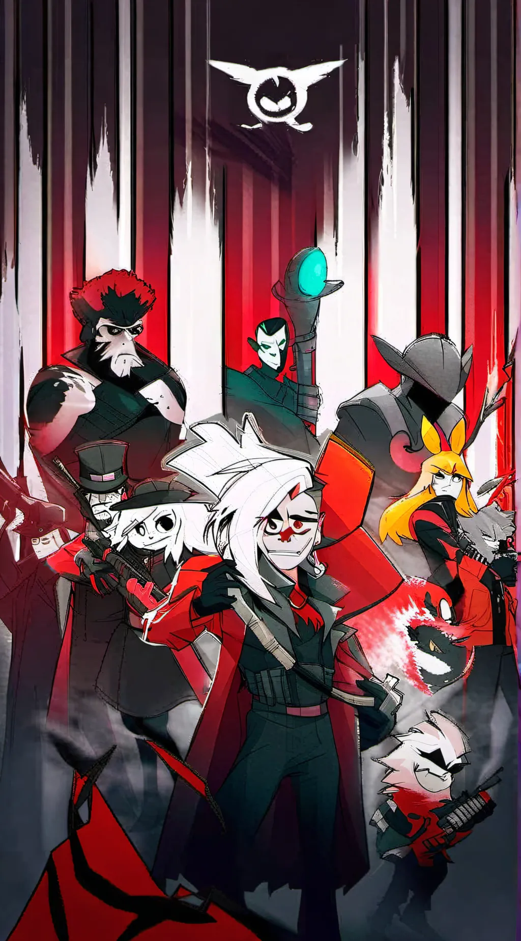 ai character: HH angel attack  background