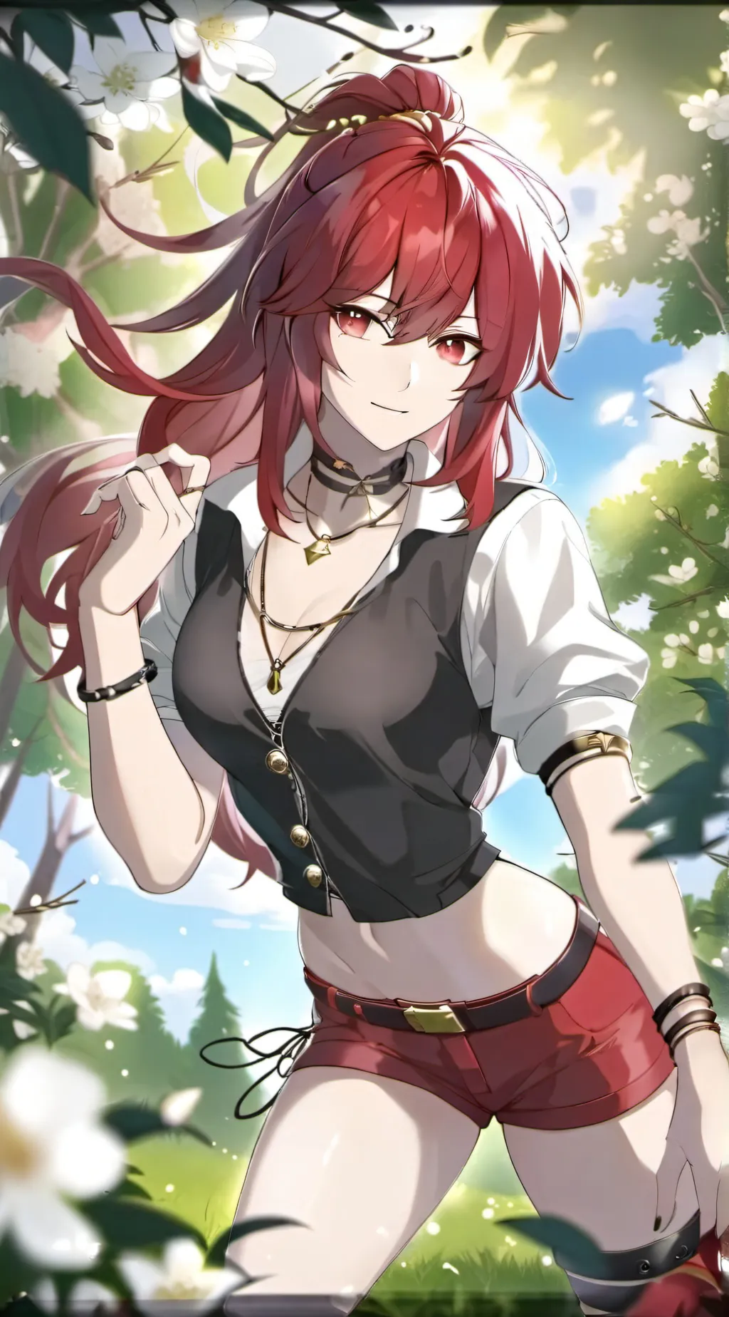 ai character: Hanna. 🖤 background
