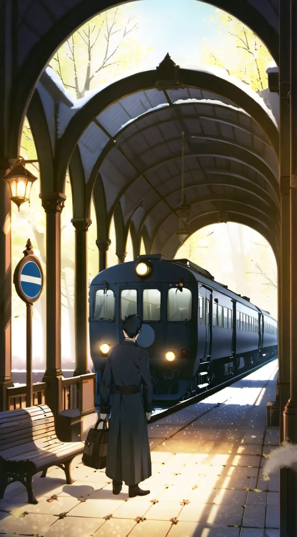 ai character: black many (anime) background
