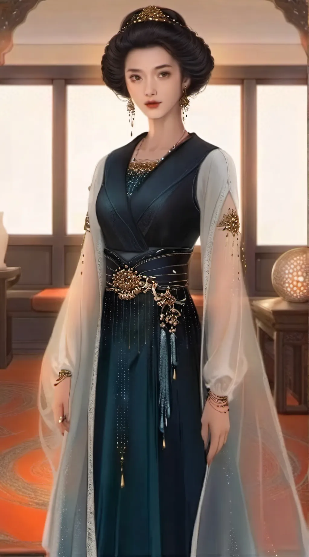 ai character: hija de la luna  background