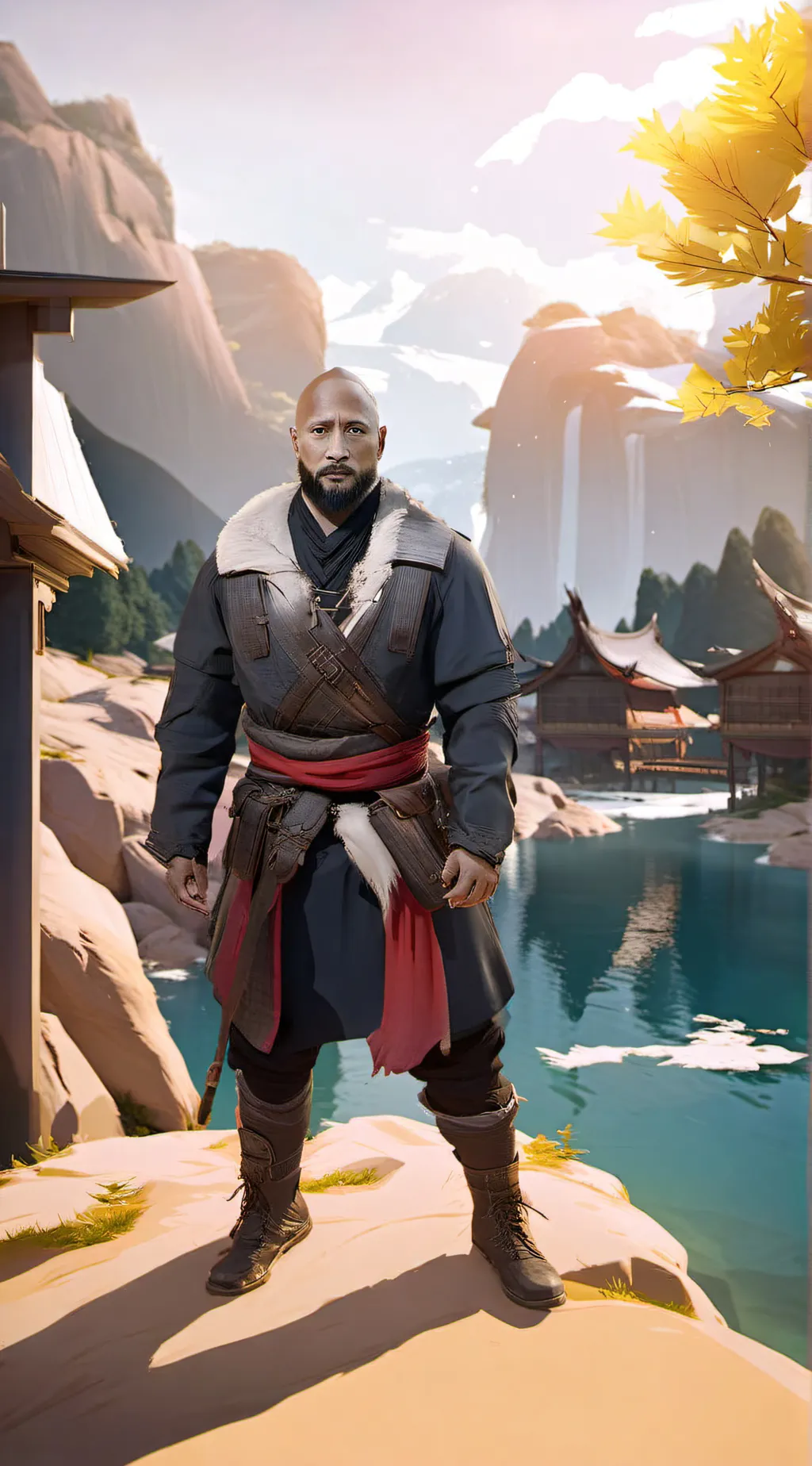 ai character: THE ROCK background