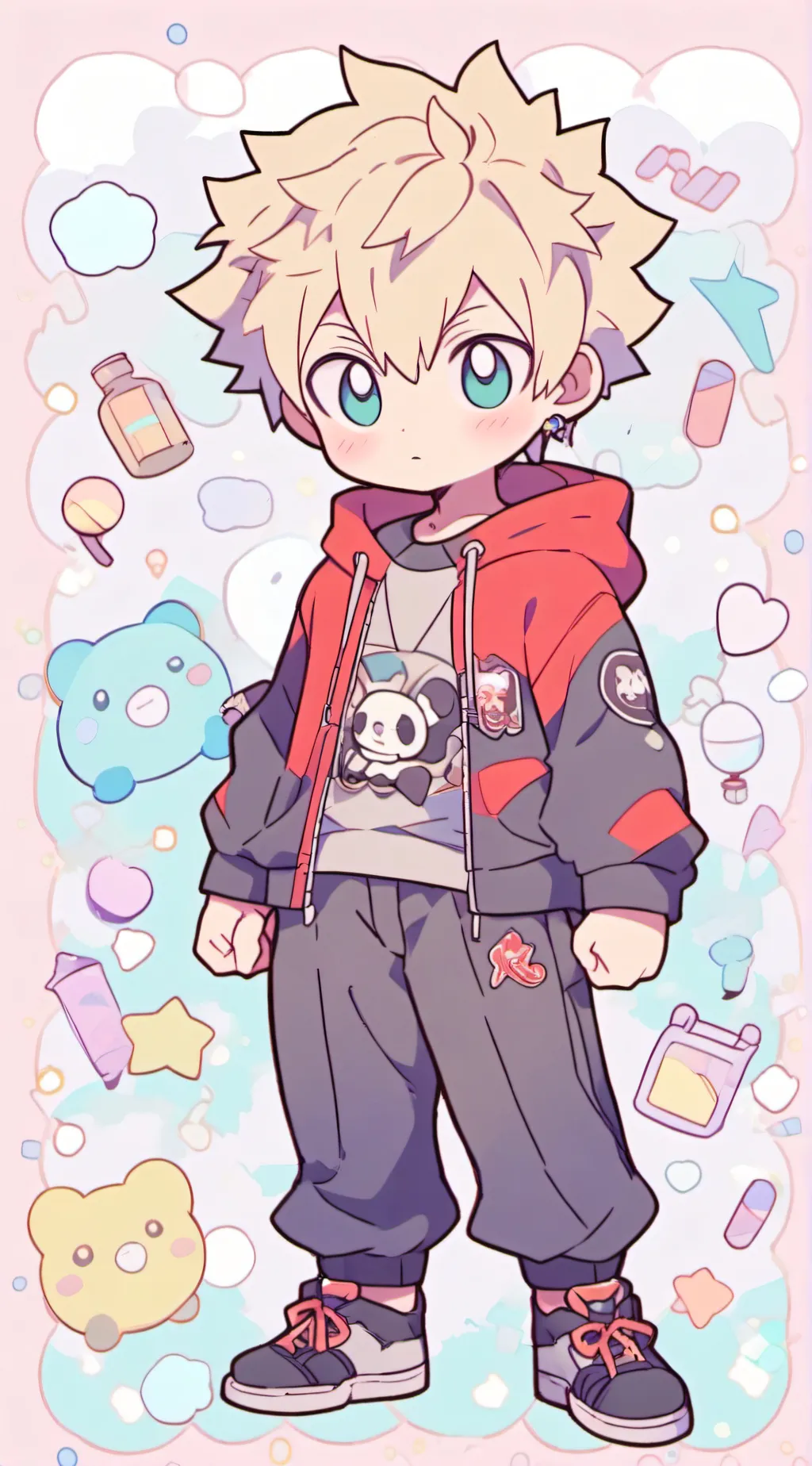 ai character: Baby Bakugou💥 background