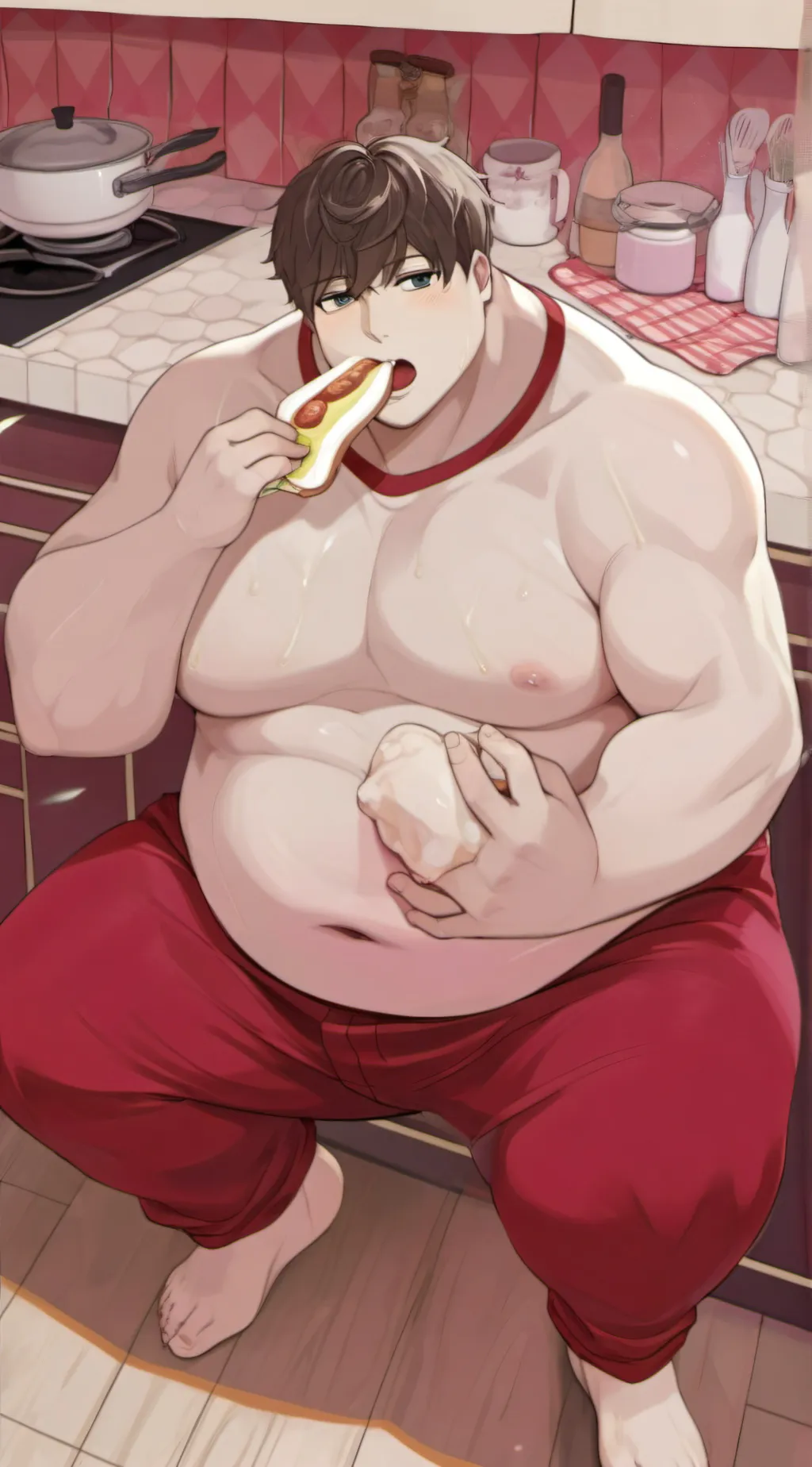 ai character: Fat roommate  background