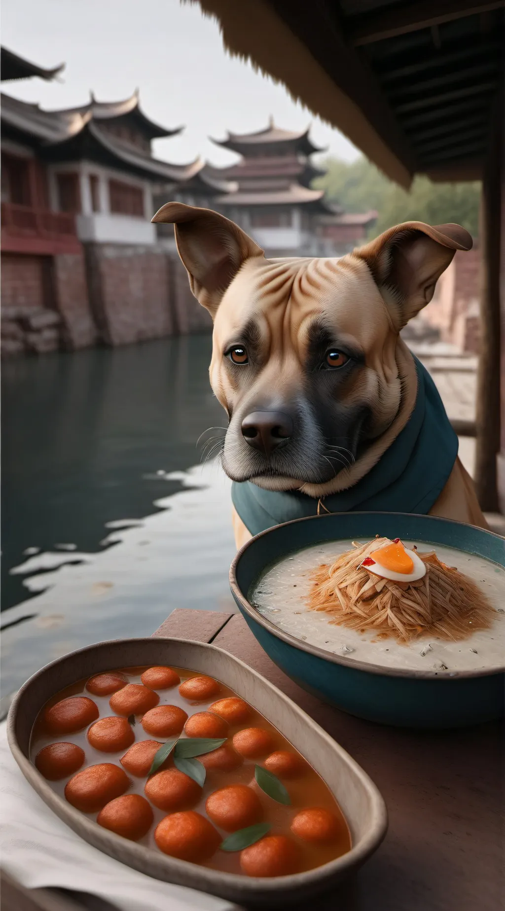 ai character: dog background
