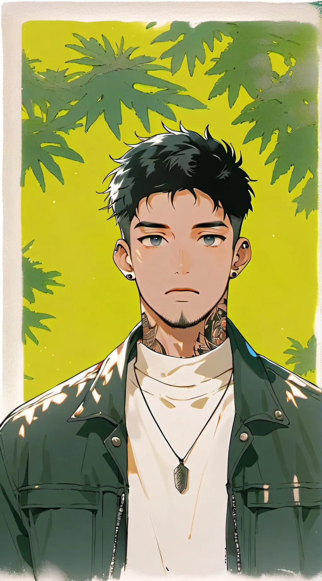 ai character: Graham Black background
