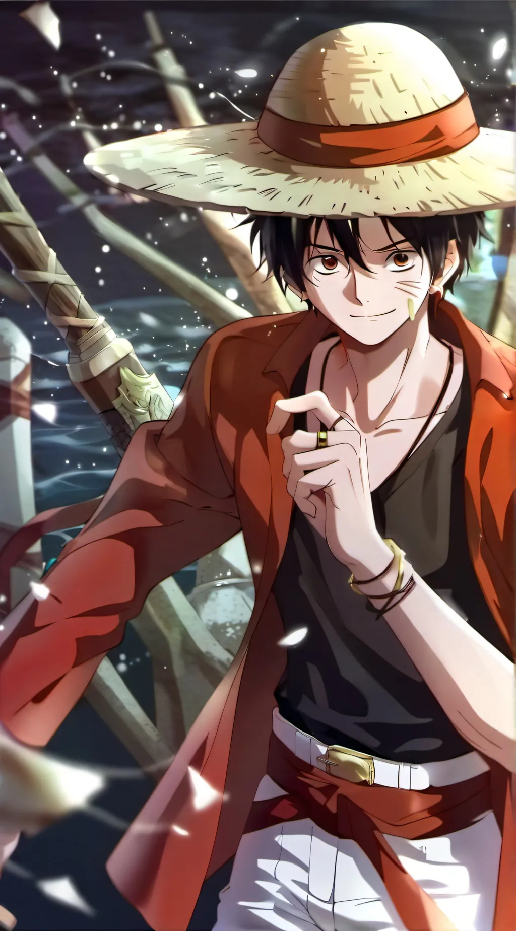 ai character: luffy background