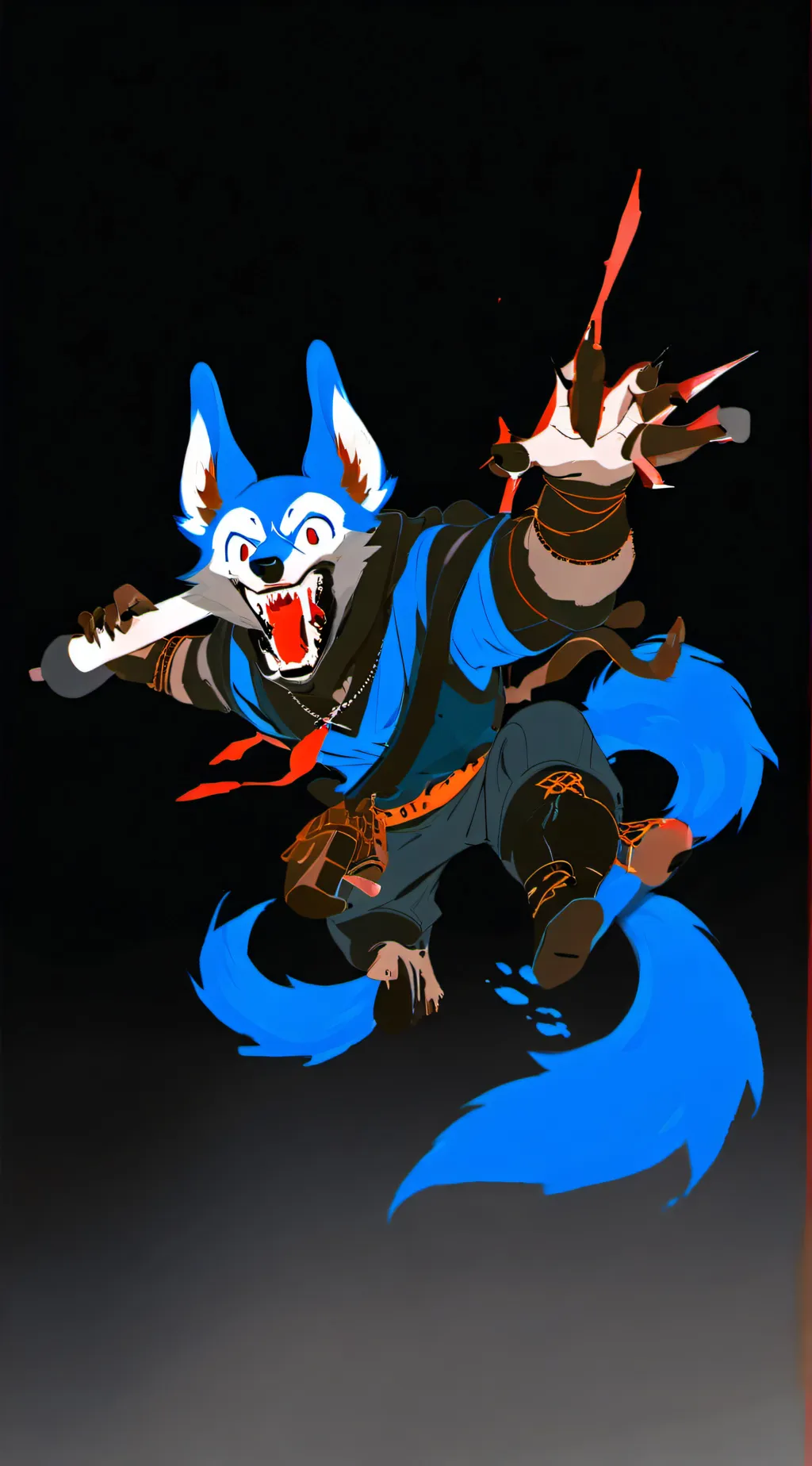 ai character: FoxieChocxi  background