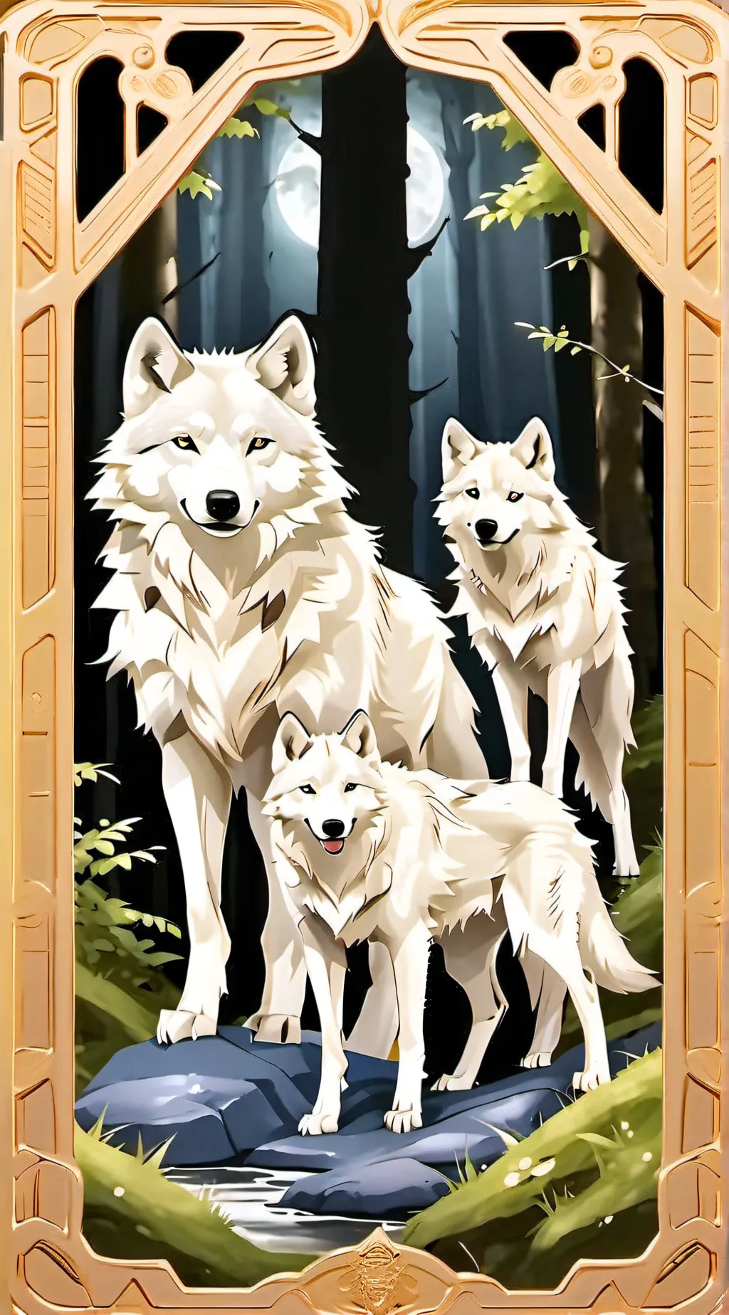 ai character: Wolf Family  background