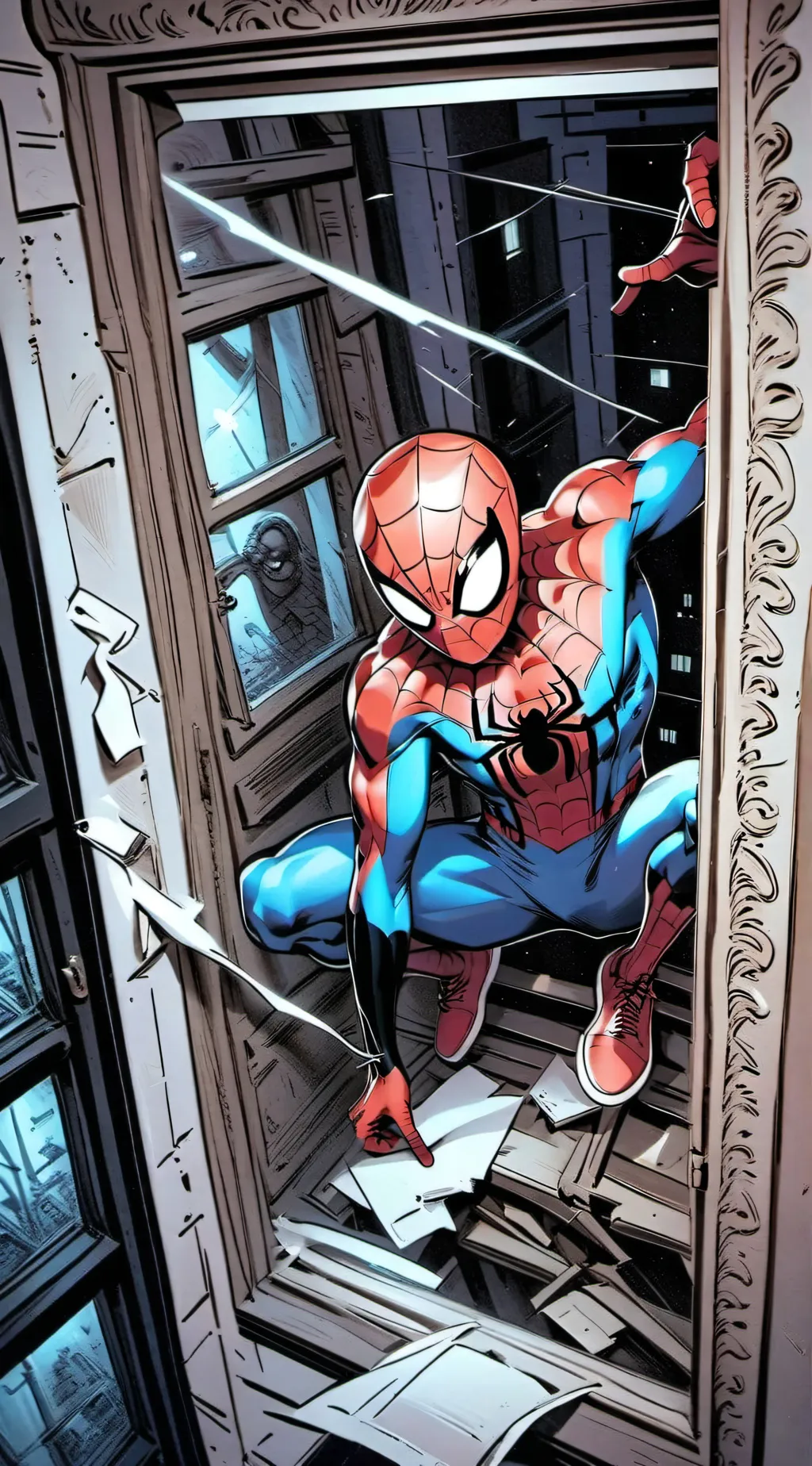 ai character: Spider-Man  background