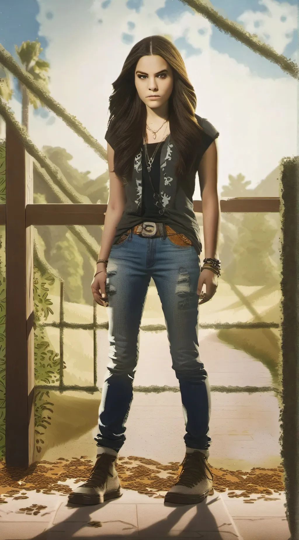 ai character: Jade West  background