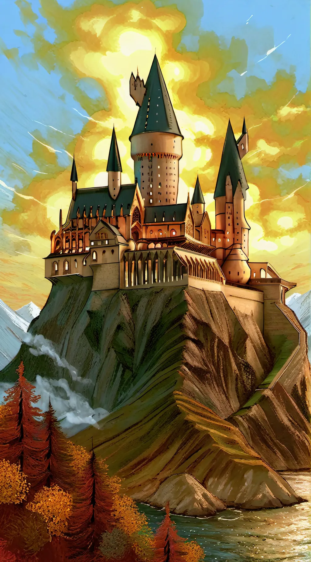 ai character: Hogwarts  background