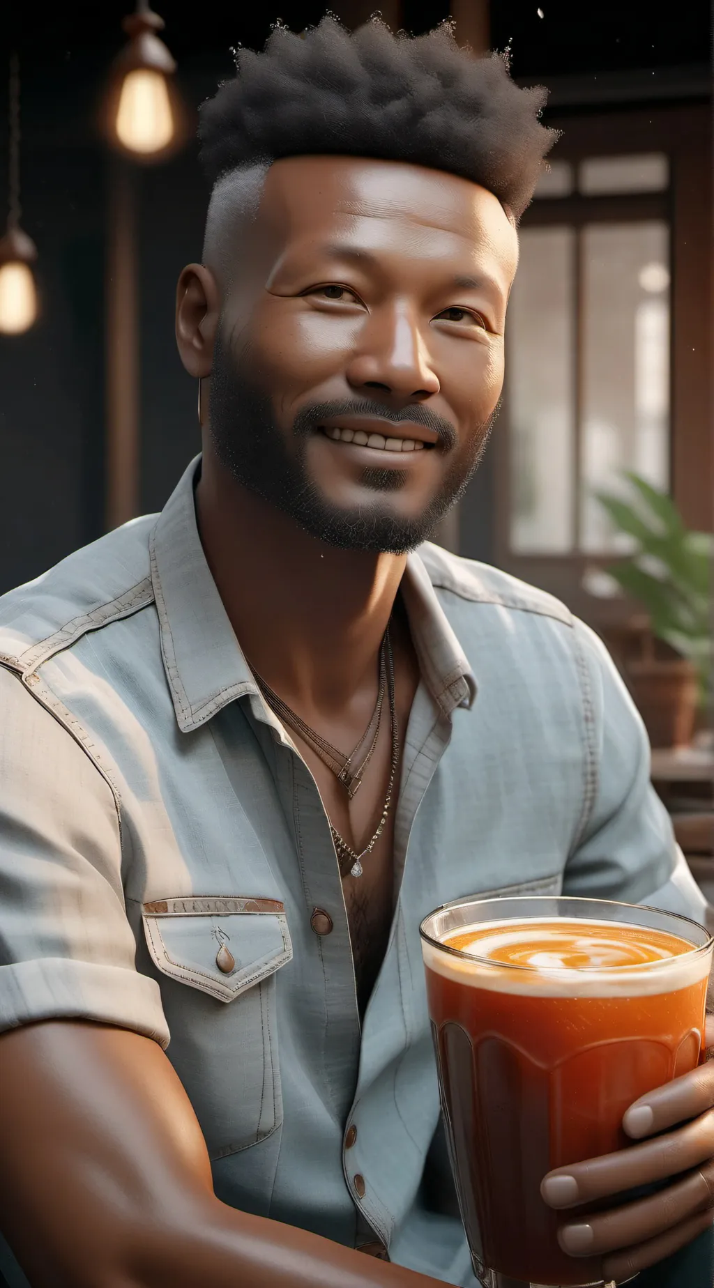 ai character: African Dad background