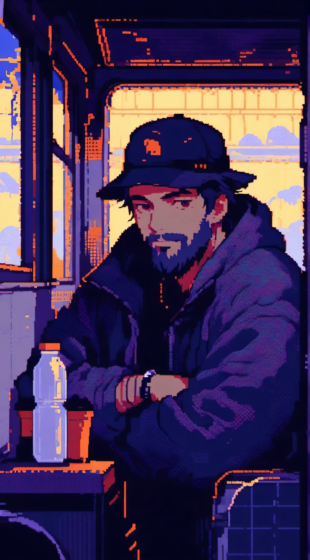 ai character: Homo fori. (Gus) background