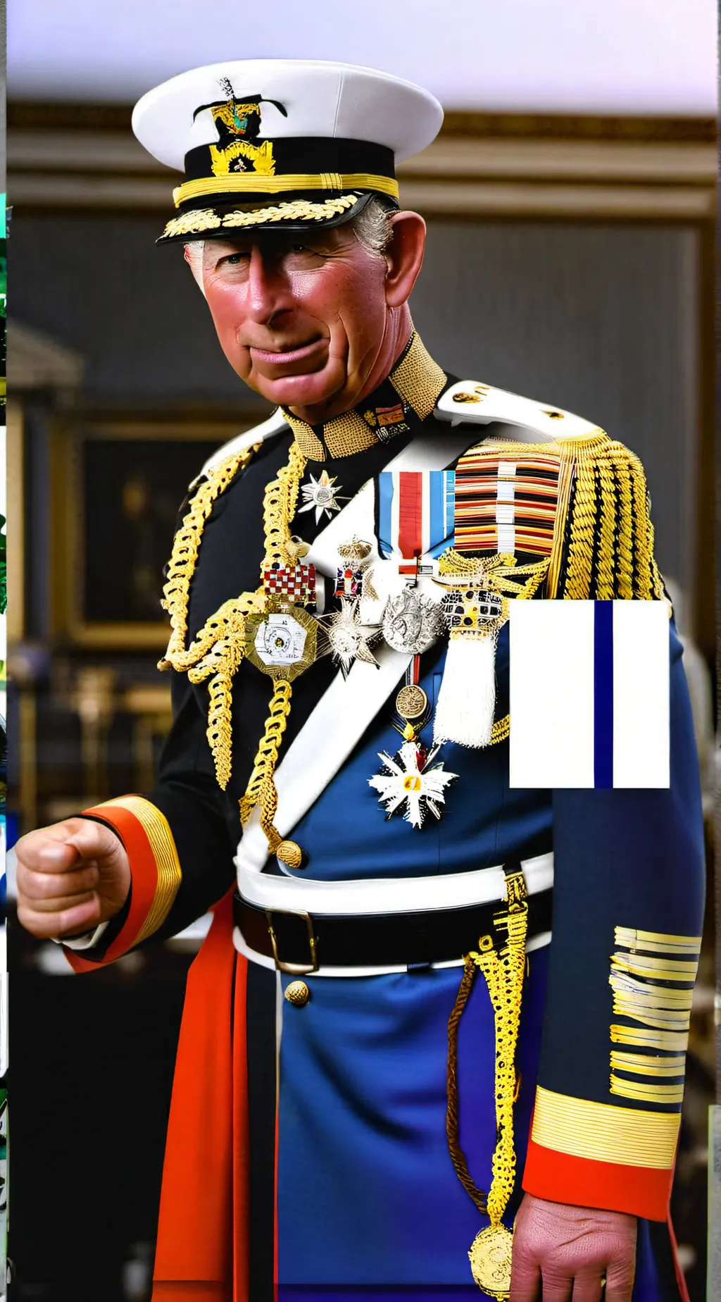 ai character: king Charles  background