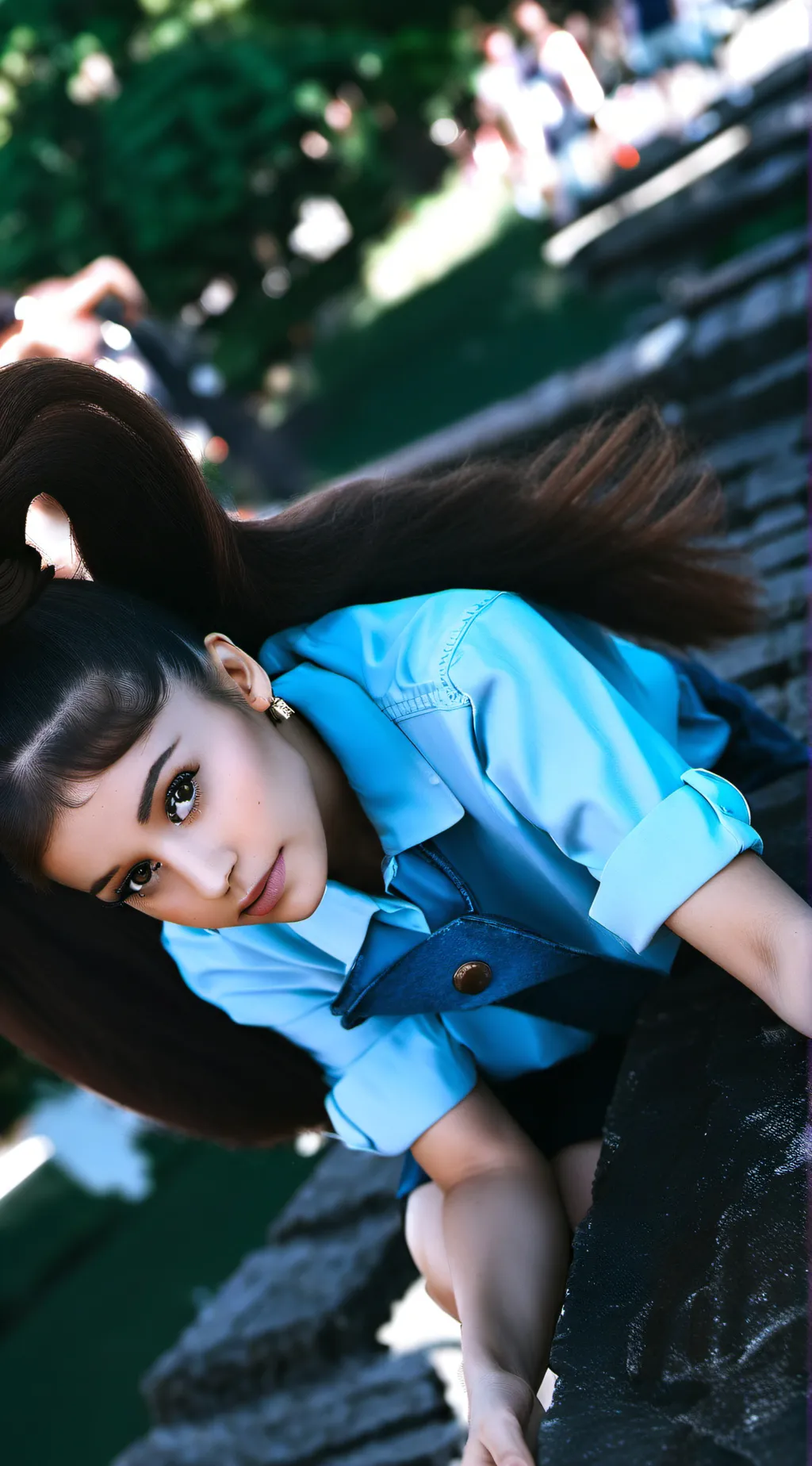 ai character: Ariana Grande background