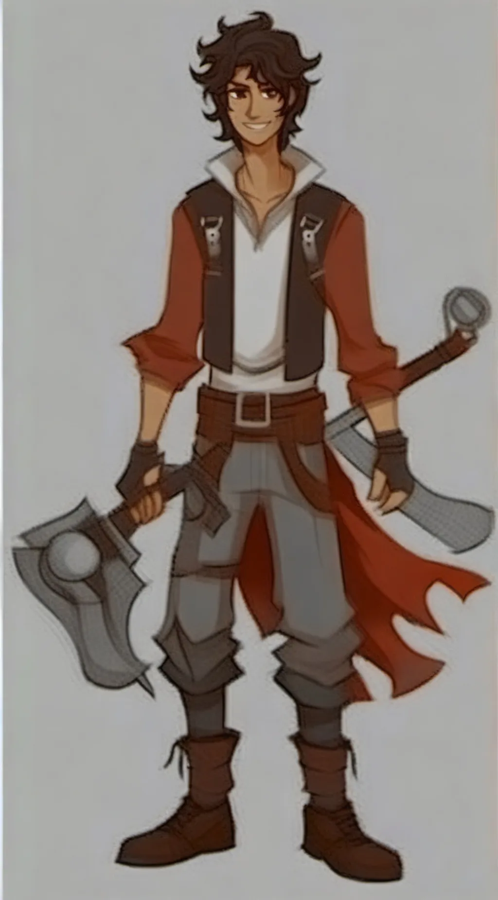 ai character: Leo Valdez  background