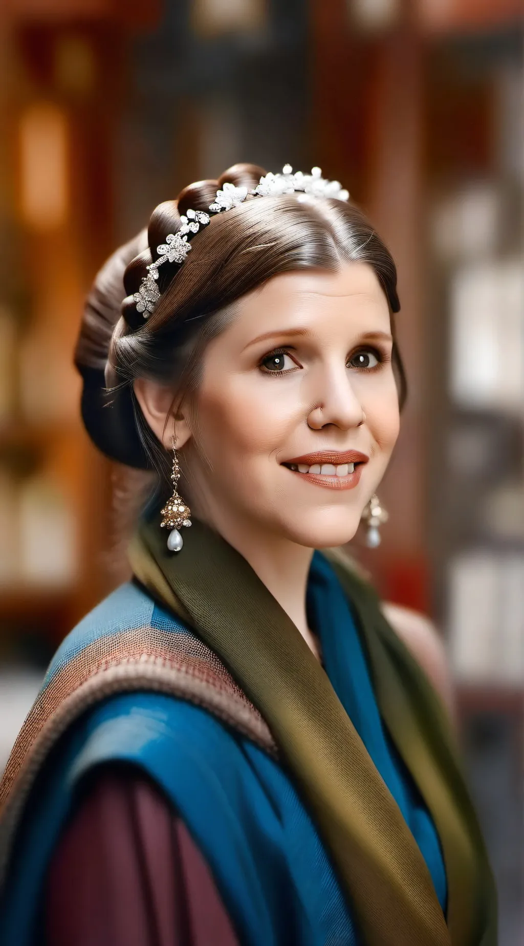 ai character: Carrie Fisher background
